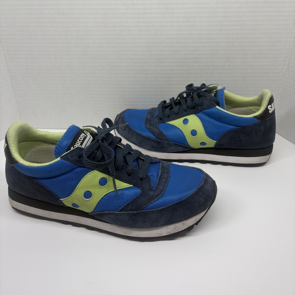 Saucony Jazz Men’s Sneakers Blue Suede Mesh Size 8 Preppy